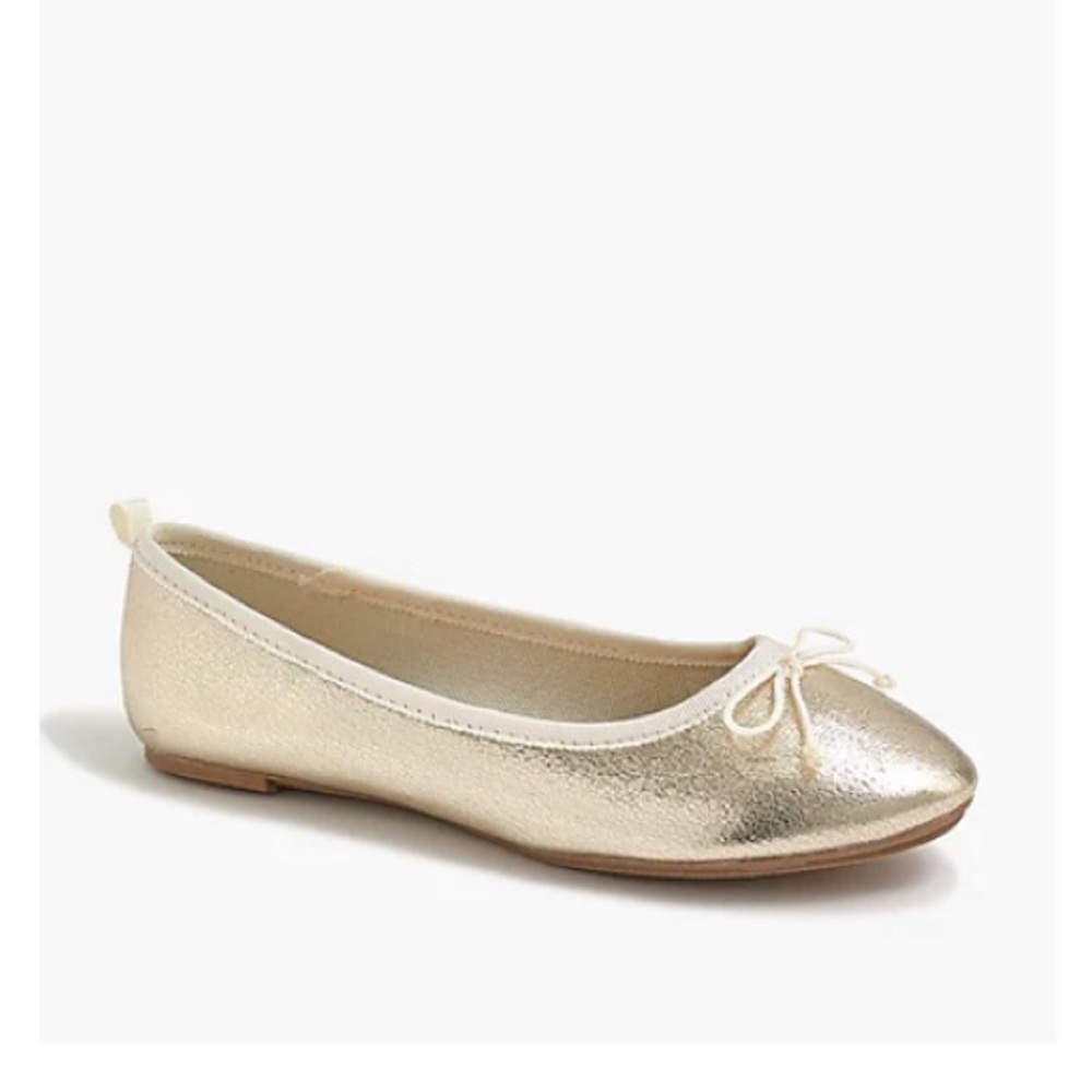 Crewcuts gold ballet flats EUC size toddler 11
